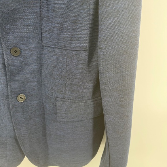 DKNY Women's Navy Blue Textured Blazer Jacket Size M Casual‎ Workwear - Picture 3 of 6